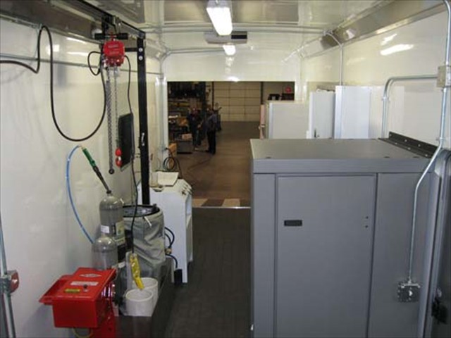 Inside the Oilind Mobile Unit