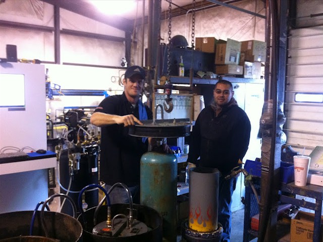 Jeremiah & Marcos testing on their new REC4-214 system, Oxarc, Pasco, WA.