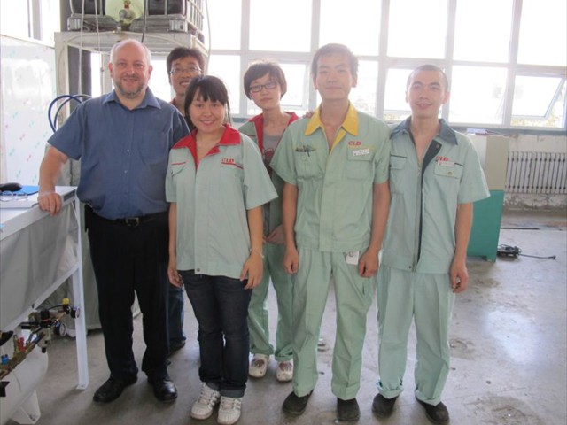 Chris Hinchey with Shenyang Cylinder Crew